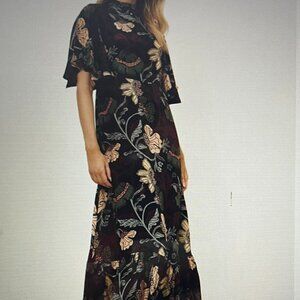 OLIPHANT Flirty Mock Neck Dress In Turin Wine - Large